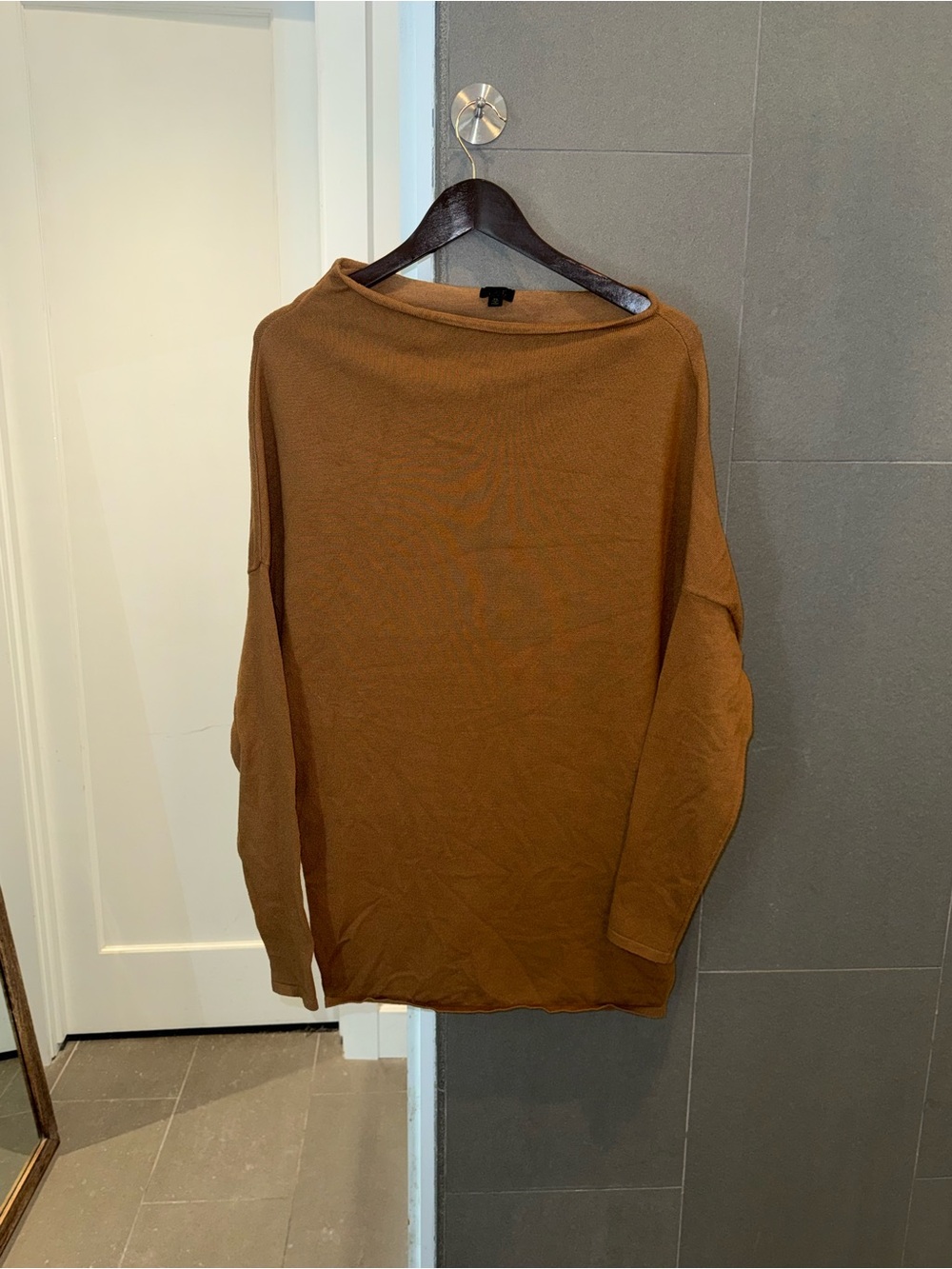 NBD Revolve Cortado Camel Off Shoulder Sweater Mini Dress XS